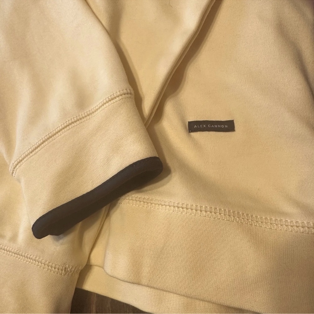 Men's Alex Cannon mustard yellow 1/4 zip sweatshirt size L (Preppy/Classic) - Picture 5 of 8